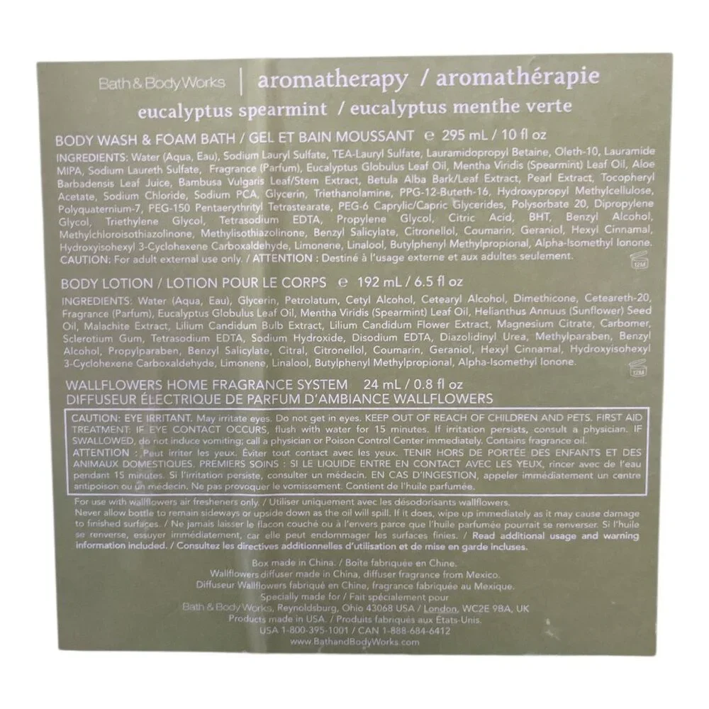 Bath & Body Works Aromatherapy Gift Set – Stress Relief – Eucalyptus Spearmint – - Picture 3 of 3